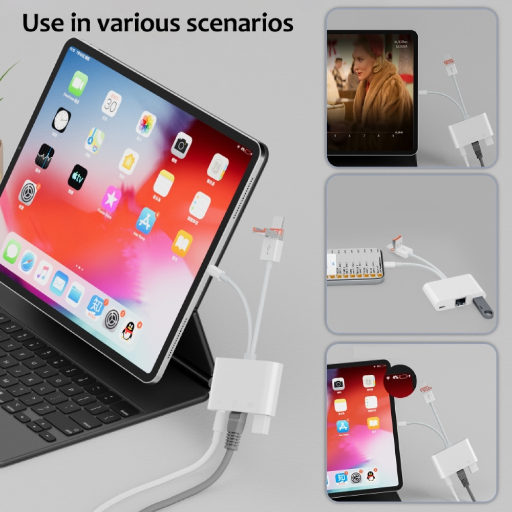 8 контактный картридер многофункциональный NK 108TL Pro USB C і Type C