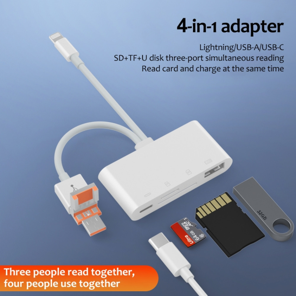 8 контактный картридер многофункциональный NK 108TL Pro USB C і Type C