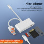 8 контактный картридер многофункциональный NK 108TL Pro USB C і Type C
