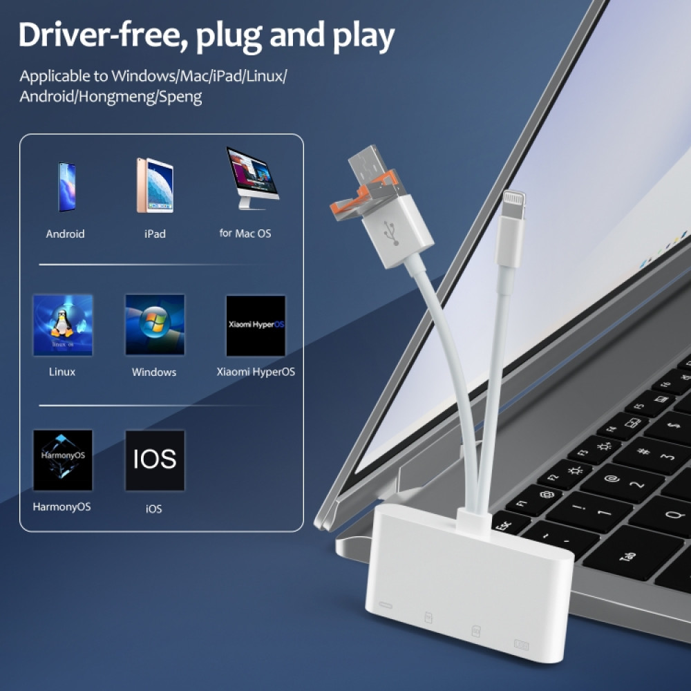 8 контактный картридер многофункциональный NK 108TL Pro USB C і Type C