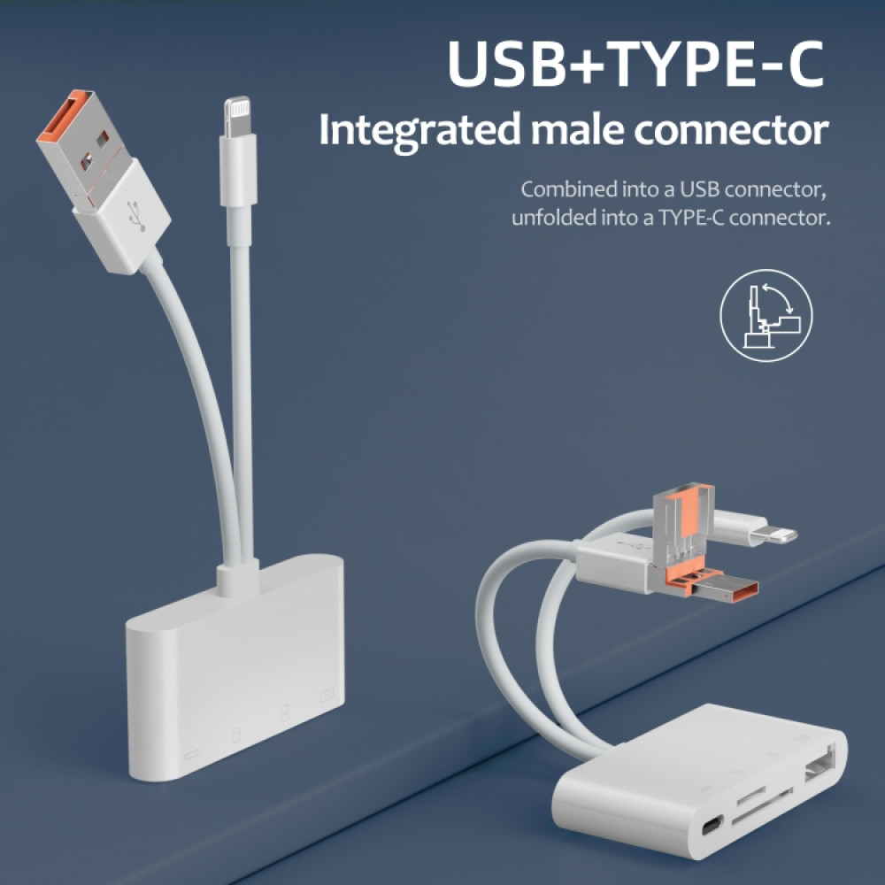 8 контактный картридер многофункциональный NK 108TL Pro USB C і Type C