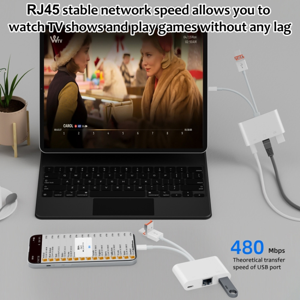 8 контактный картридер многофункциональный NK 108TL Pro USB C і Type C