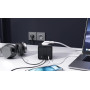 Сетевой фильтр 7в1 тройник с выключателем Sameriver адаптер с USB Type C и быстрой зарядкой