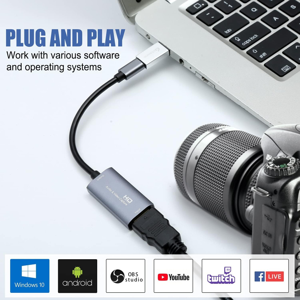 Карта видеозахвата Guermok карта захвата звука USB 3 0 HDMI USB C