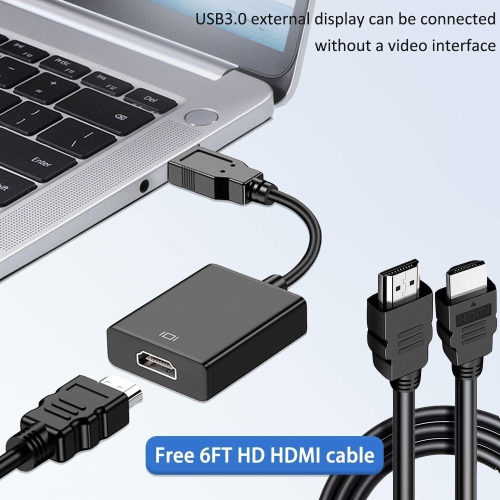 Адаптер з USB 3 0 на HDMI для підключення монітора телевізора або проєктора