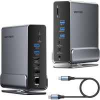 Док станция VENTION 15 в 1 с поддержкой трех мониторов 4K@60Hz