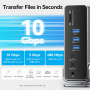 Док станция VENTION 15 в 1 с поддержкой трех мониторов 4K@60Hz