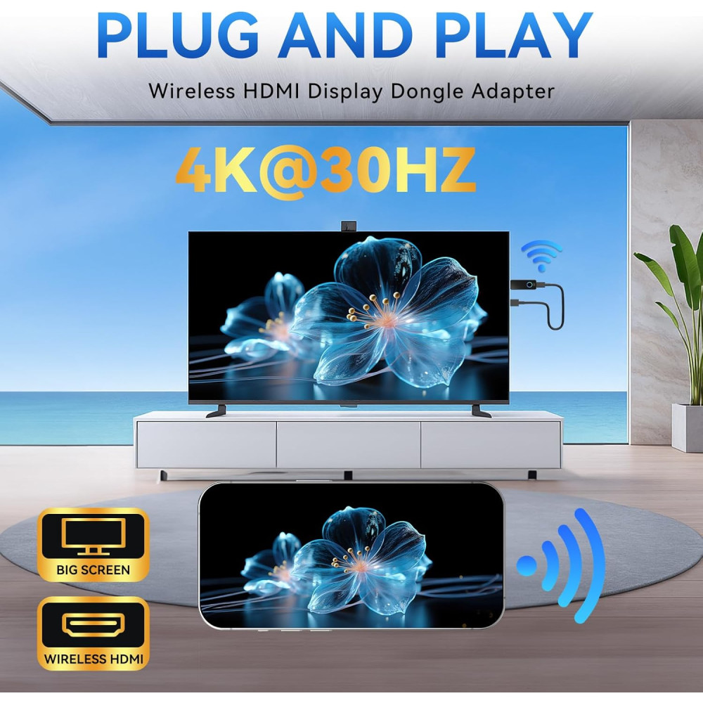 HDMI адаптер для трансляции Tongtion W3403 4K 30Hz