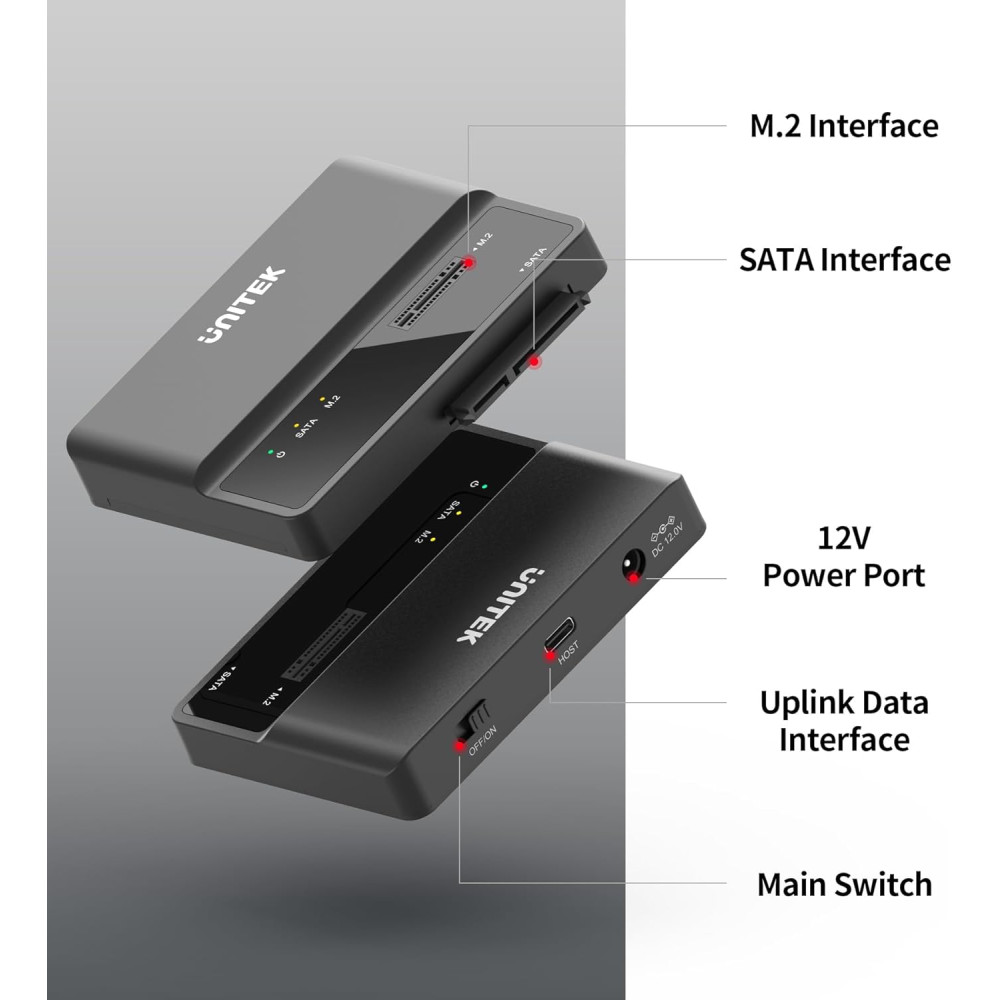 Швидкісний USB-C адаптер 10Gbps для M 2 та SATA дисків UNITEK