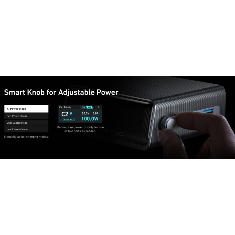 Зарядная станция Anker Prime 250W 6 портов USB и LCD-дисплей