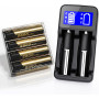 Аккумуляторы литий-ионные 18650 с зарядным устройством 2800mAh 3,7V Matbc 4 шт