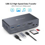 USB C Док станция с KVM переключателем для 2 компьютеров и 2 мониторов