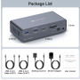 USB C Док станция с KVM переключателем для 2 компьютеров и 2 мониторов