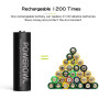 Перезаряжаемые батареи POWEROWL AA 2800mAh с умным зарядным устройством 8 шт