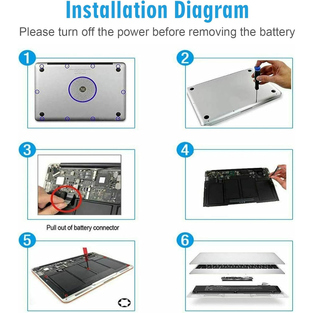 Аккумулятор Apple A1496 для MacBook Air 13 2010–2017 совместим с A1405 — ORIGINAL PRC