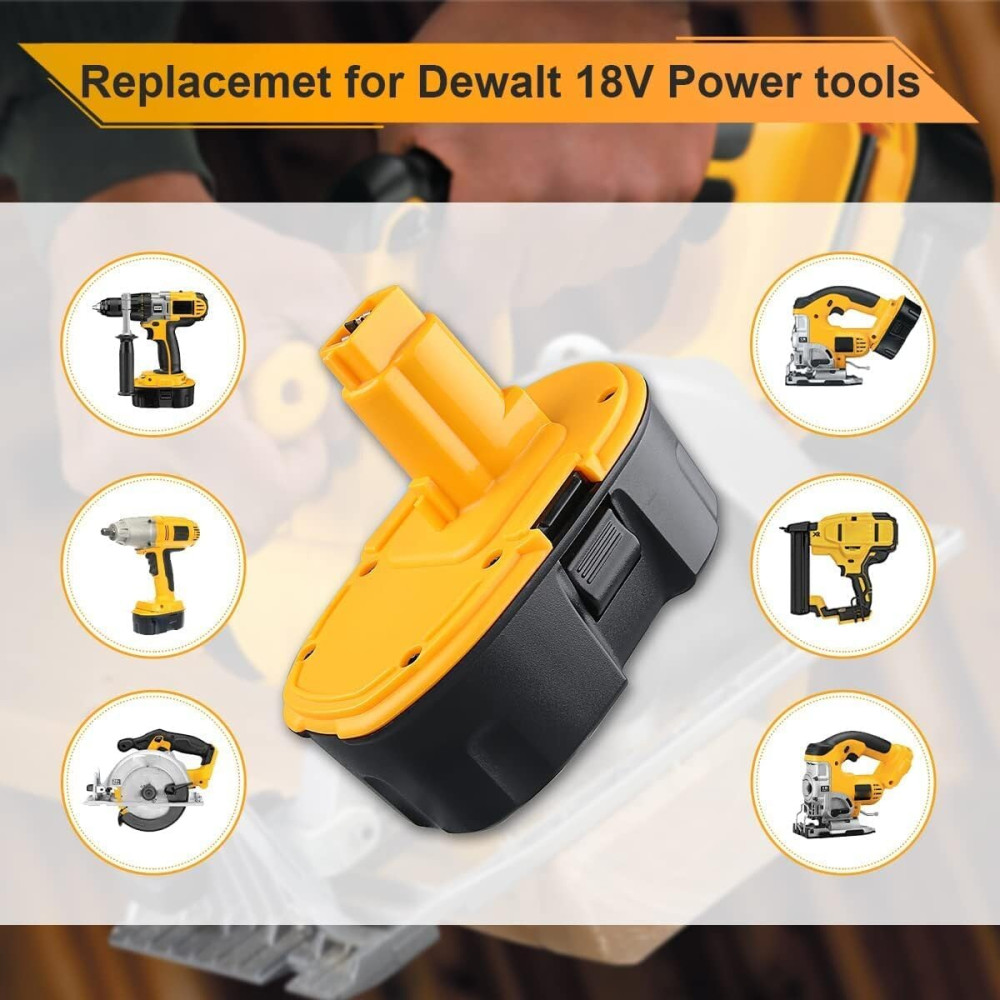 Сменная батарея 18V 5 0Ah JAUKIST для инструментов DeWalt DC9096 DC9098 DE9095 DW9096