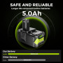 Аккумулятор FORNERGY 18V 5,0Ah Li-Ion для Ryobi One+ 2 шт с индикатором заряда