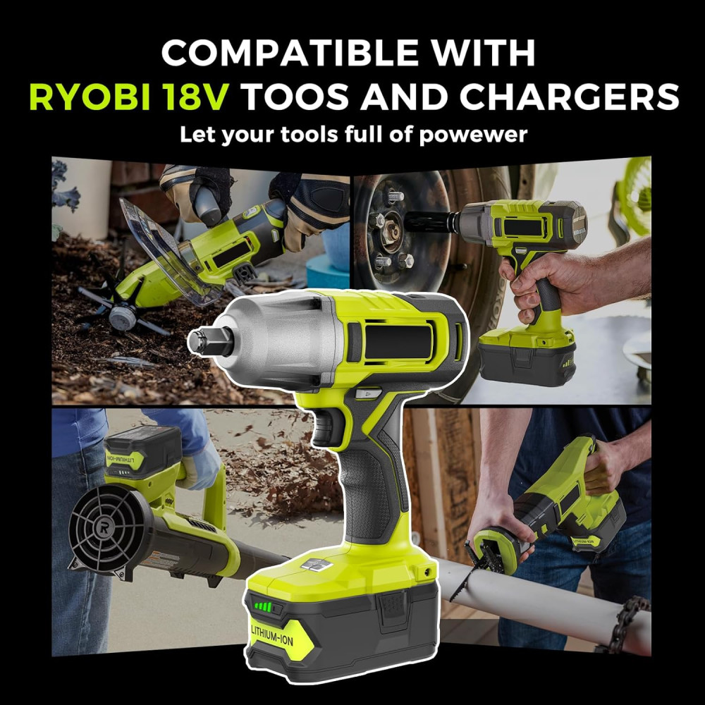 Аккумулятор FORNERGY 18V 5,0Ah Li-Ion для Ryobi One+ 2 шт с индикатором заряда