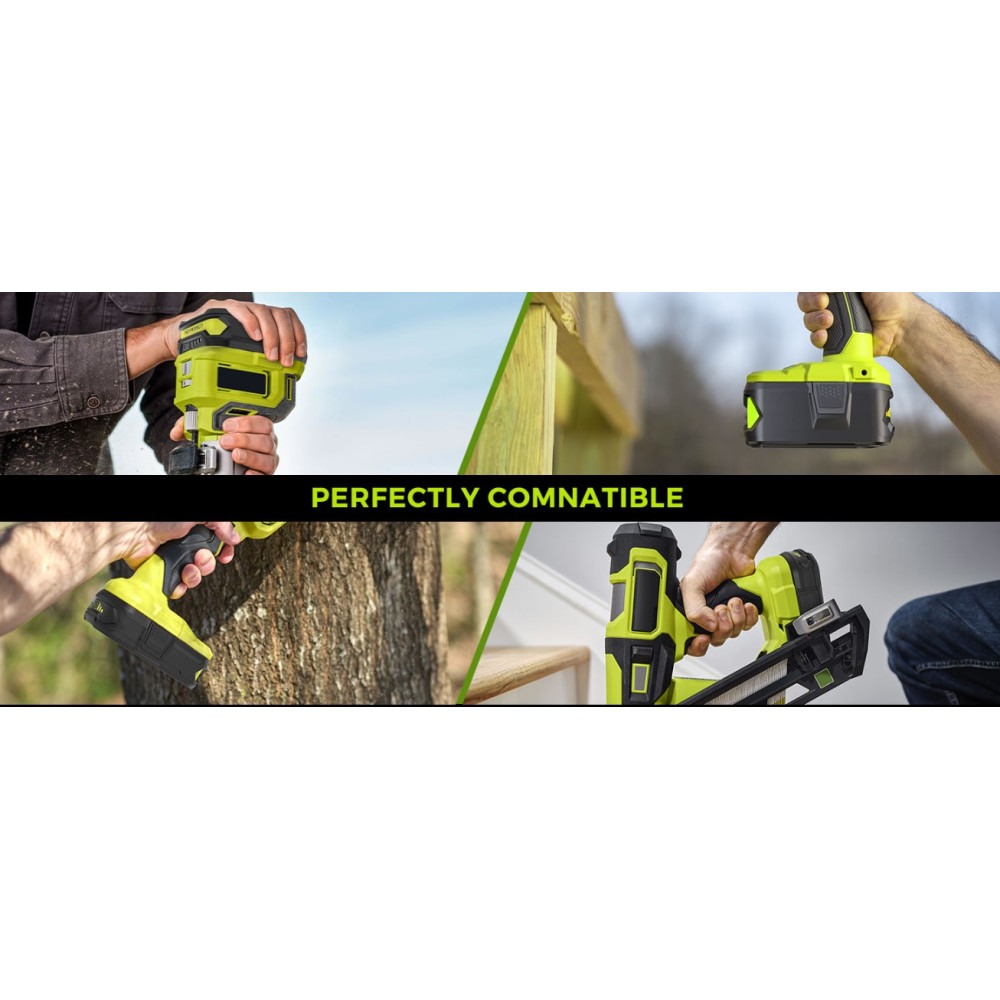 Аккумулятор FORNERGY 18V 5,0Ah Li-Ion для Ryobi One+ 2 шт с индикатором заряда