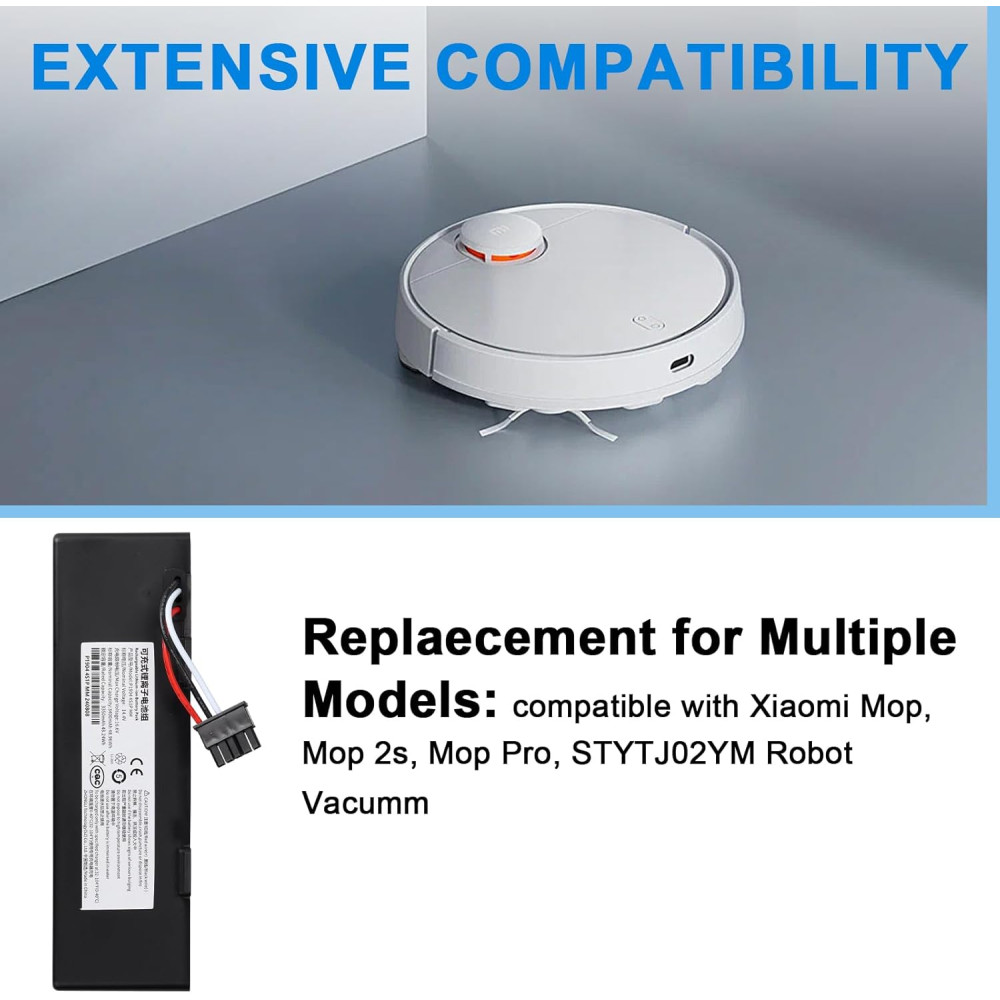 Аккумулятор 3400mAh для работы пылесоса Xiaomi Mop Mop Pro 14,4V