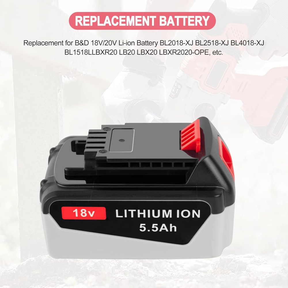 Аккумулятор 5 5Ah 18V EICHXO для Black Decker