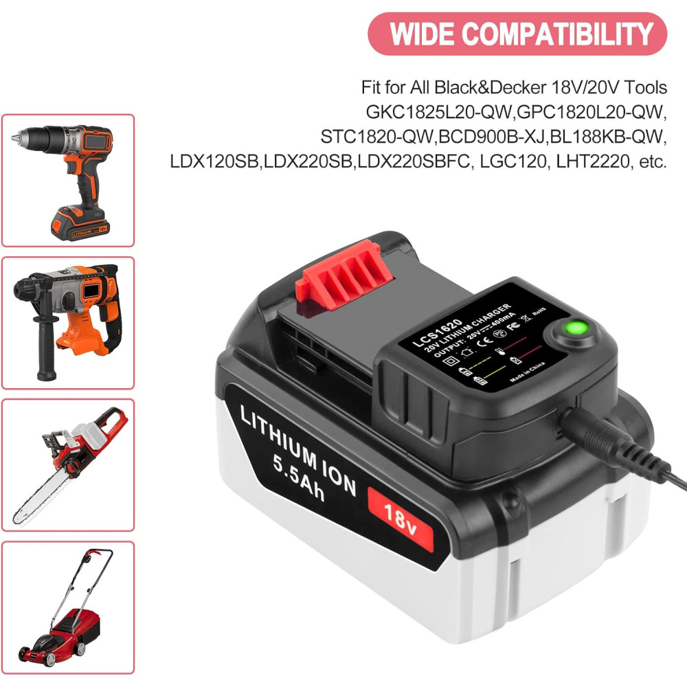 Аккумулятор 5 5Ah 18V EICHXO для Black Decker