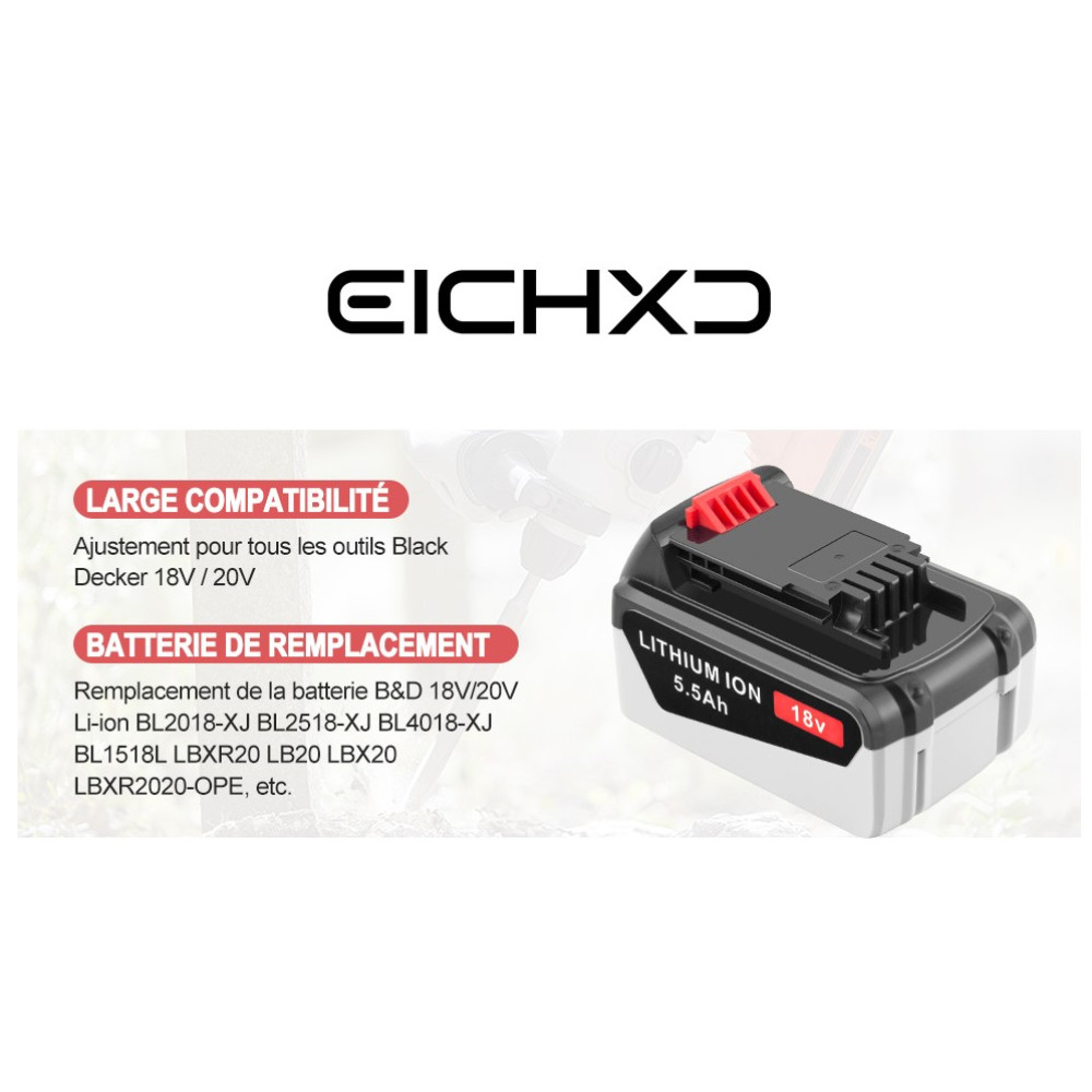 Аккумулятор 5 5Ah 18V EICHXO для Black Decker