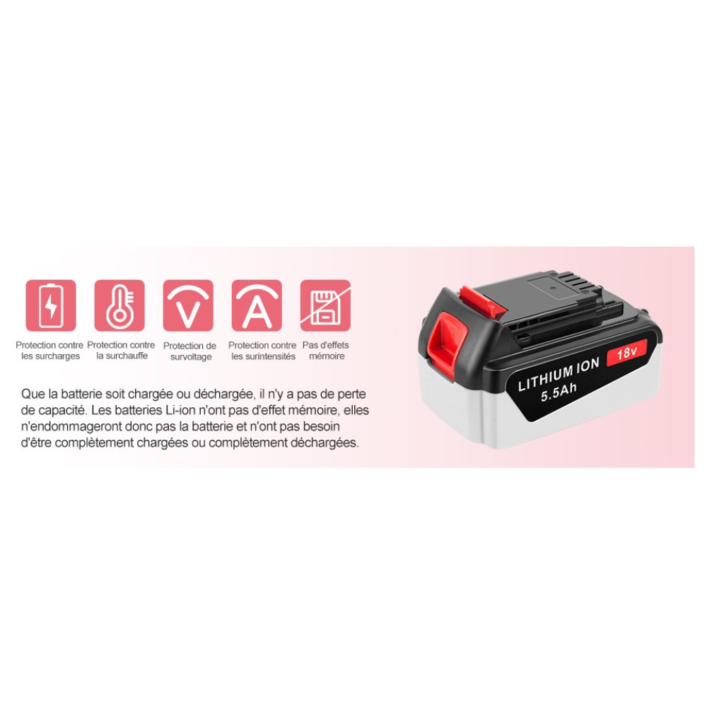 Аккумулятор 5 5Ah 18V EICHXO для Black Decker