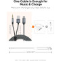 Универсальный кабель CableCreation для передачи аудио через 3 5 мм AUX и быстрая зарядка 18W