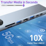 USB Hub Type-C кардридер-конвертер 8-в-1 MacBook, iPad. Ethernet, HDMI 4K