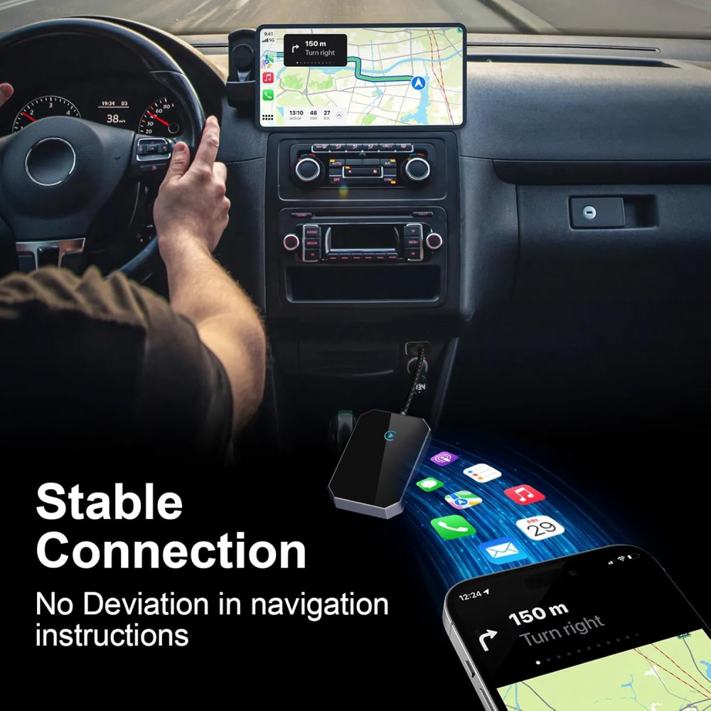 Беспроводной адаптер Fosucwin для Apple CarPlay/Android Auto