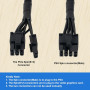 Кабель GPU 8-pin 6+2 pin с оплеткой 65 см YieJoya