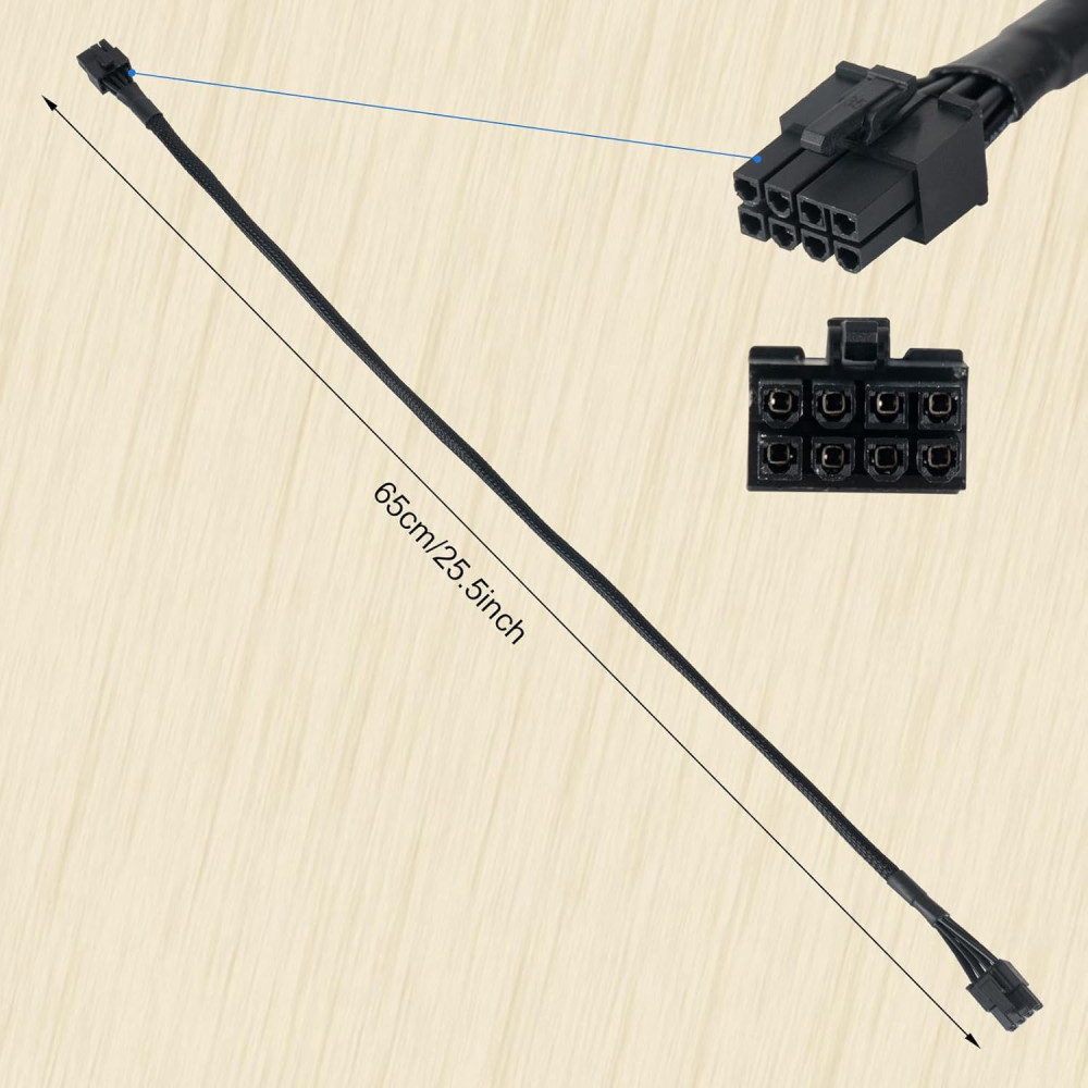 Кабель GPU 8-pin 6+2 pin с оплеткой 65 см YieJoya
