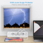 Угловой удлинитель SUDEERY 4 розетки + 4 USB 3680W 3 м с защитой от перенапряжения