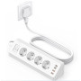 Угловой удлинитель SUDEERY 4 розетки + 4 USB 3680W 3 м с защитой от перенапряжения