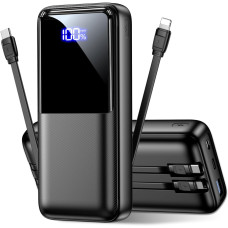 Power Bank CFIAI повербанк 15000 mAh со встроенными кабелями