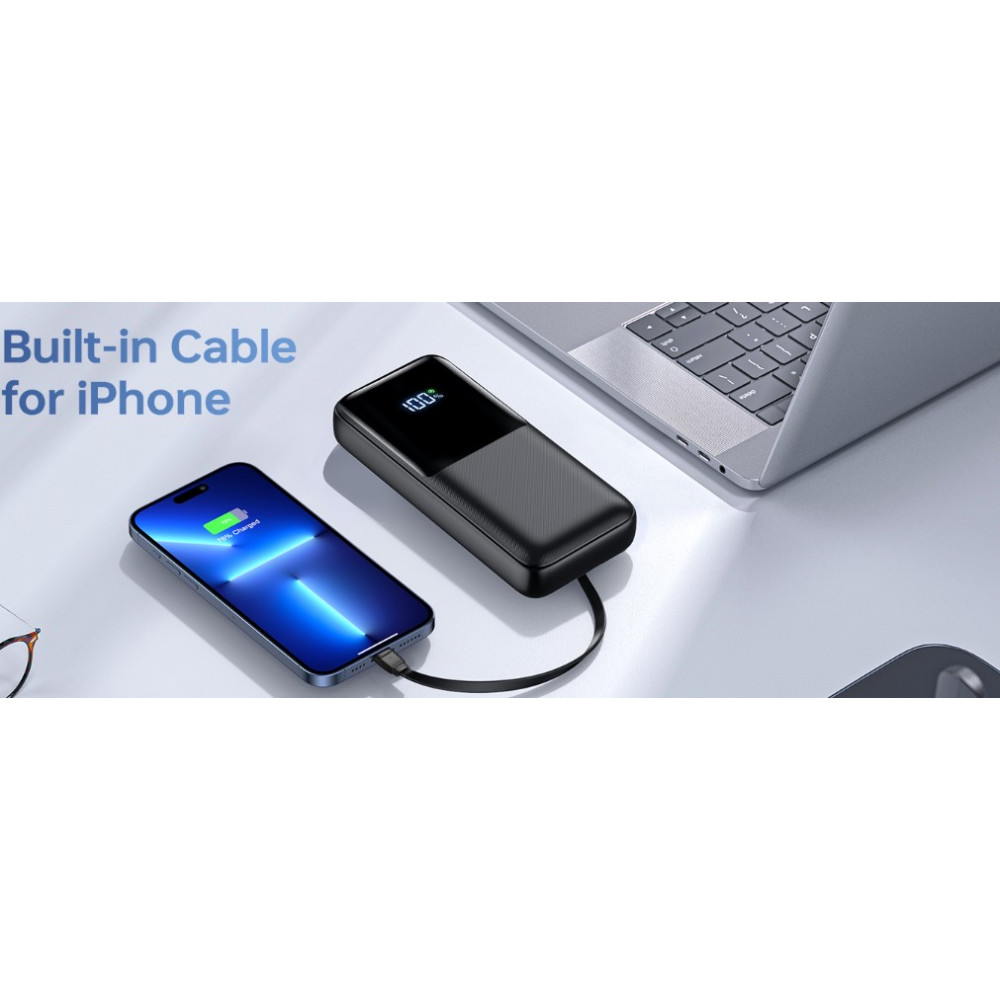 Power Bank CFIAI повербанк 15000 mAh со встроенными кабелями