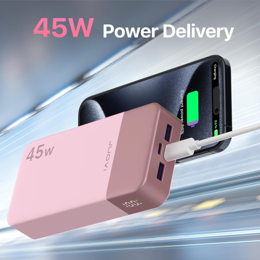 Повербанк JUOVI 20000mAh 45W PD3 0 QC4 0 с LED дисплеем