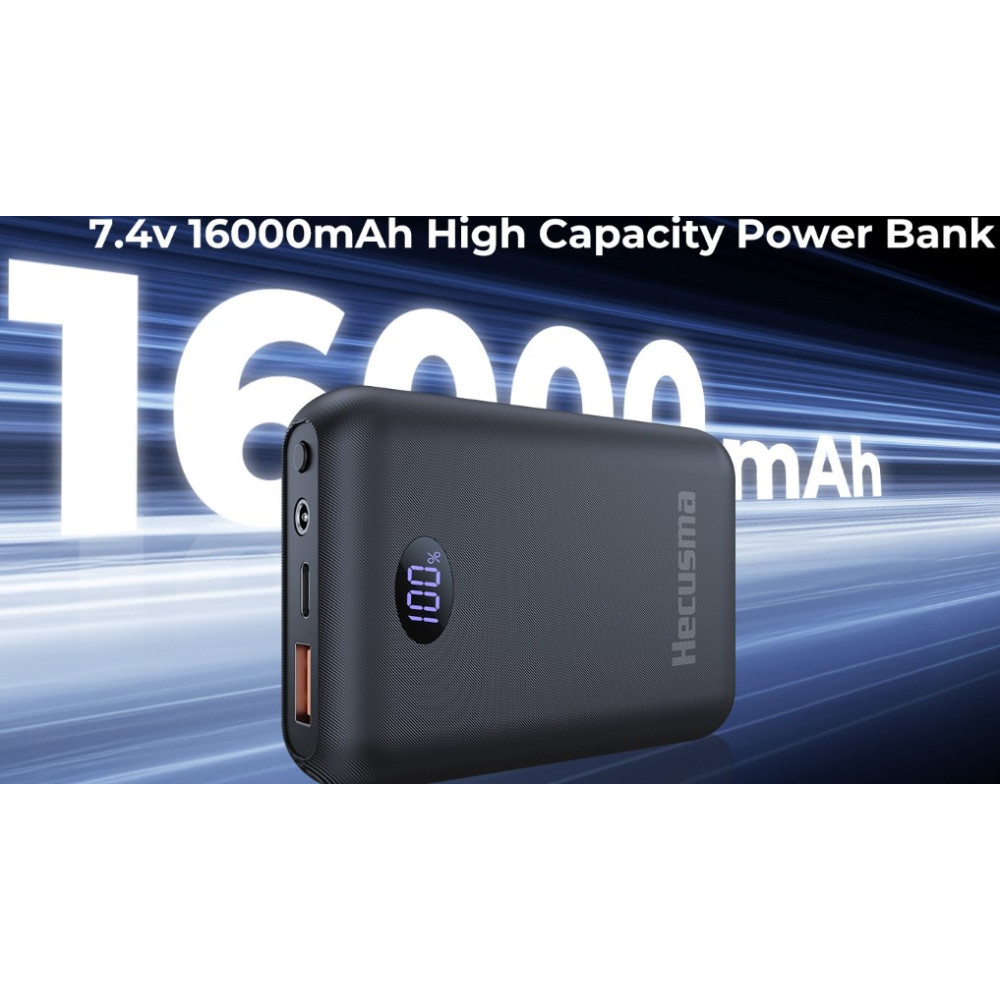 Power Bank Повербанк для греющей одежды Hecusma 16000mAh 7 4V с LED дисплеем