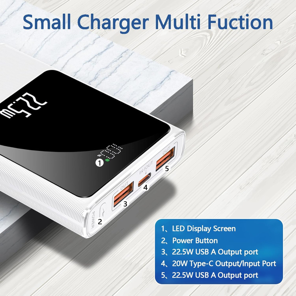 Power Bank Повербанк 10000 мАч SSY POWER быстрая зарядка 22 5W USB Type C