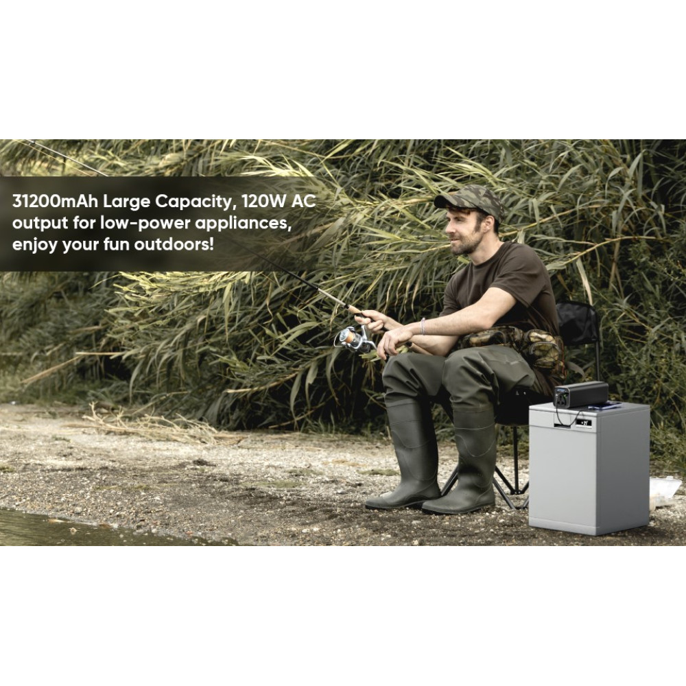 Повербанк для ноутбука Bayubesler 31200mAh 120W с розеткой AC PD 65W