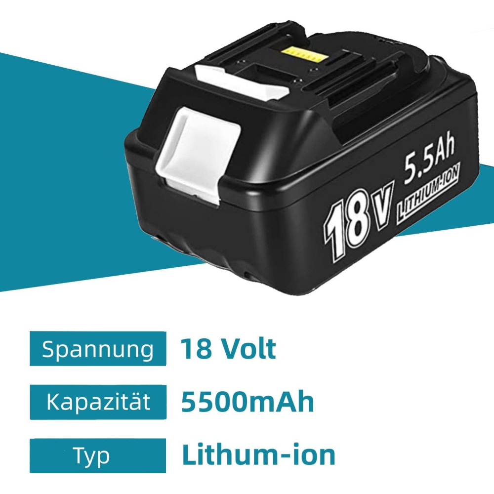 Б/У Аккумулятор для инструмента Makita 18V 5,5Ah Aosroso комплект 2 шт Li-ion