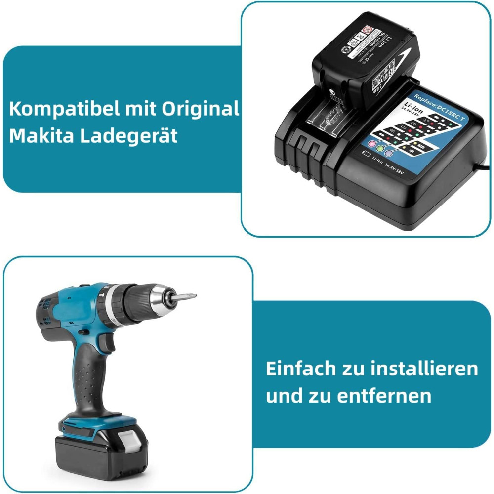 Б/У Аккумулятор для инструмента Makita 18V 5,5Ah Aosroso комплект 2 шт Li-ion