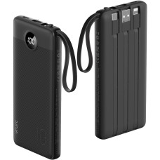 Power Bank Павербанк VRURC 10000mAh с кабелями 5-выходов, 2-входы
