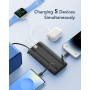 Power Bank Павербанк VRURC 10000mAh с кабелями 5-выходов, 2-входы