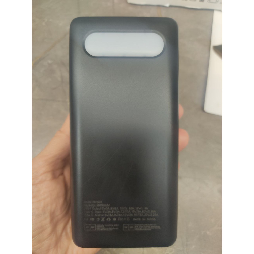 Power Bank Павербанк RH504 56800mAh с фонариком и поддержкой PD/QC 3 0