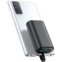 Power Bank Повербанк Ekrist 10800mAhз вбудованим USB C кабелем