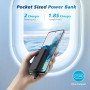 Power Bank Повербанк Ekrist 10800mAhз вбудованим USB C кабелем