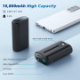Power Bank Повербанк Ekrist 10800mAhз вбудованим USB C кабелем