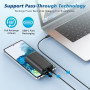 Power Bank Повербанк Ekrist 10800mAhз вбудованим USB C кабелем
